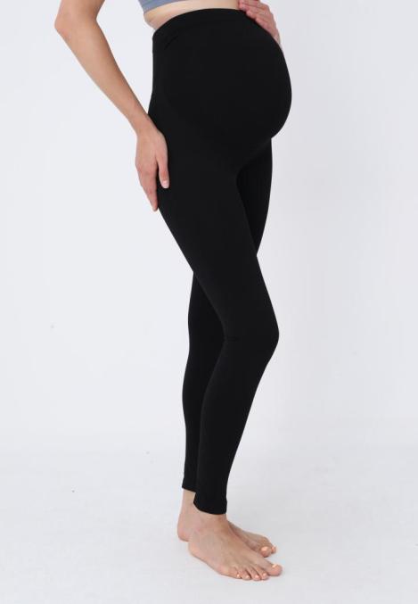 Colanți Negri pentru Gravide – cu Bandă Elastică de Susținere sub Burtă,Culoare Negru,Engros